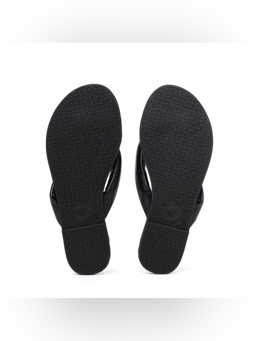 NWOT Solei Sea Gizel Pillow Strap Sandals Noir Black Size 8 US/39 - Picture 6 of 11